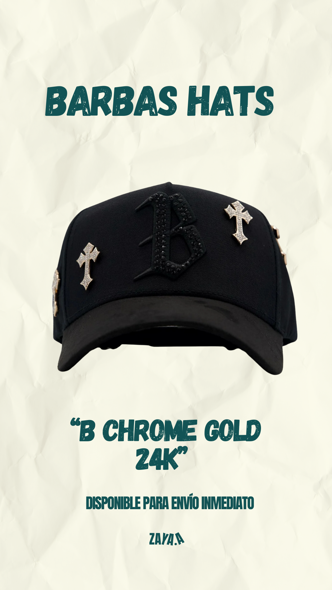 BARBAS HATS "B CHROME GOLD 24K"