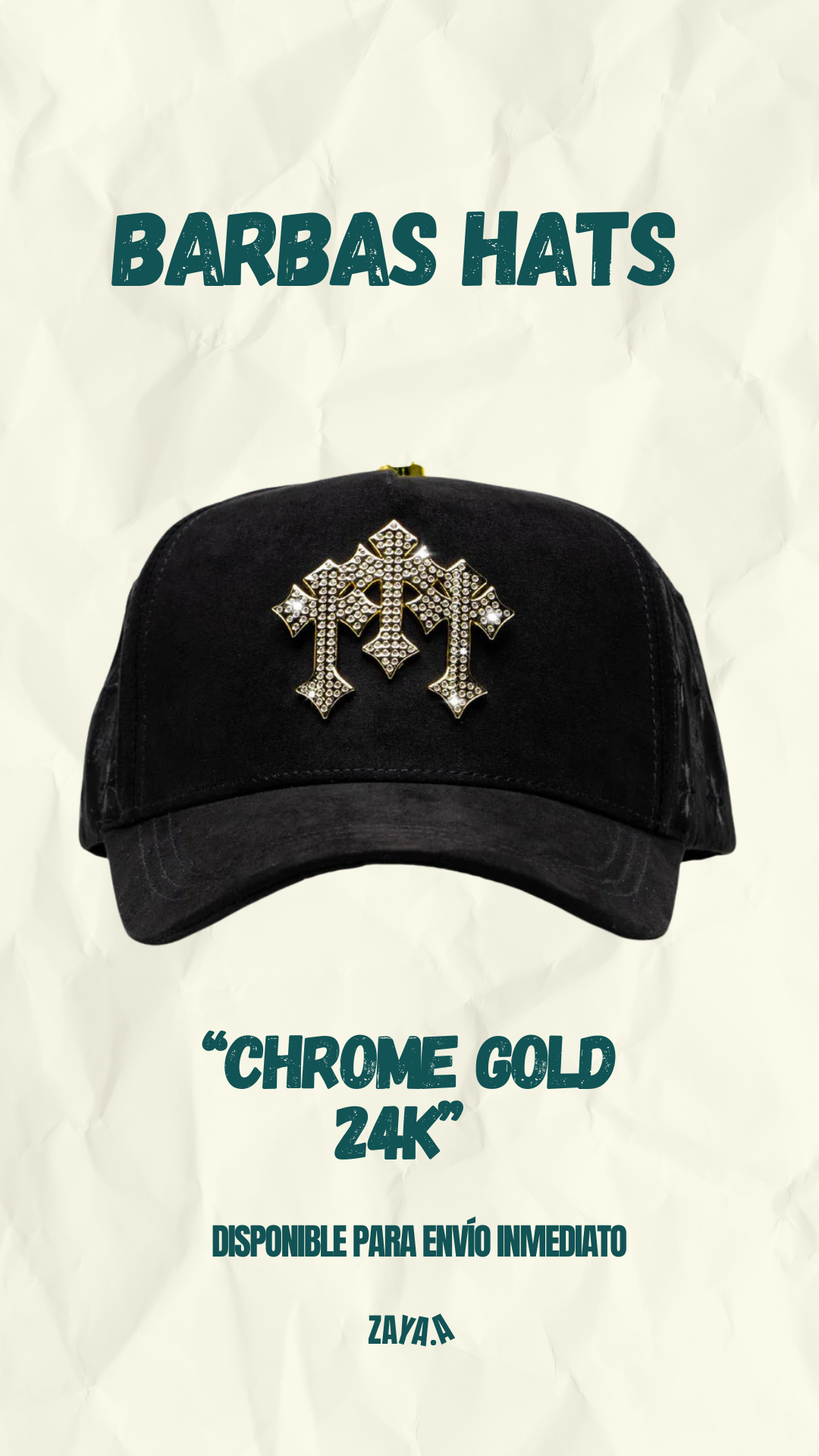 BARBAS HATS "CHROME GOLD 24K"