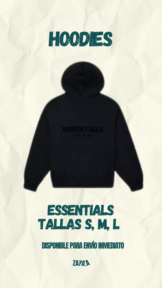 HOODIE ESSENTIALS "BLACK"